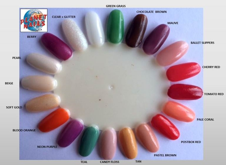 Planet Nails - Coloured Acrylic Powders