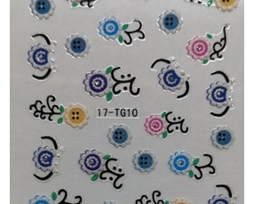 3D Nail Art Sticker - Flower - 17-TG10