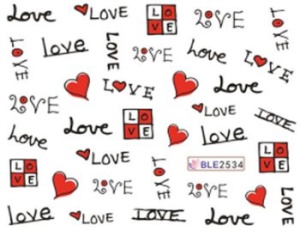 Water Transfers - LOVE HEARTS - BLE-2534