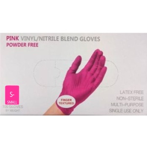 Nitrile Gloves (50 Pairs) Pink - Small