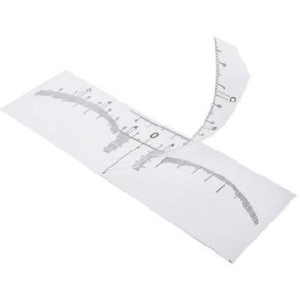 Disposable Eyebrow Ruler Sticker (10) clear crystal