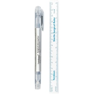 Marker Pen Double Sided & Measuring Ruler