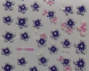 3D Nail Art Sticker - Flower - 22-TG08