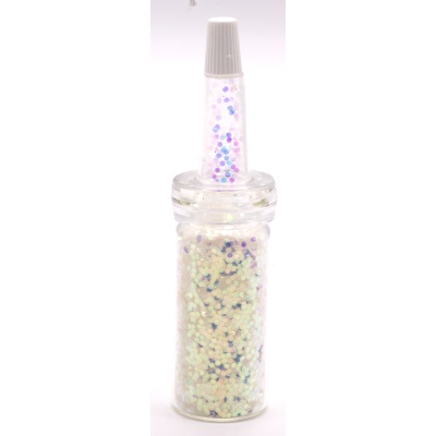 Sprinkle Glitter in Bottle - White - Rough