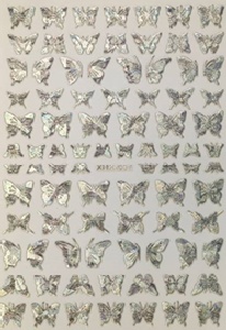 3D Sticker - Silver Butterfly - HK-037