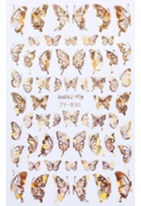 3D Sticker - Gold Butterfly - ZY-035