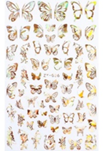 3D Sticker - Gold Butterfly - ZY-036