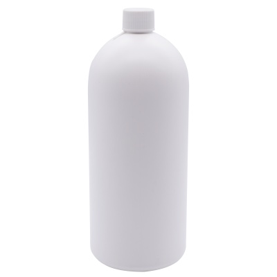 1L Plastic Bottle + Cap - Empty (White)