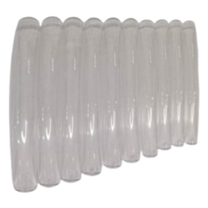 10 X Curved Tips - Clear - extra long
