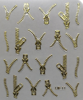 3D Nail Art Sticker - ZIP-Gold
