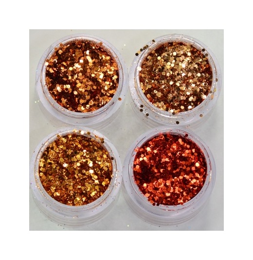 Glitter in Jar - Bronze (4 Jars)