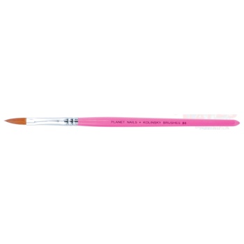 Acrylic Brush  Nr 4 - Wooden Handle Pink