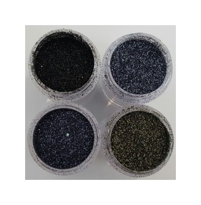 Glitter in Jar - Blacks Fine (4 Jars)