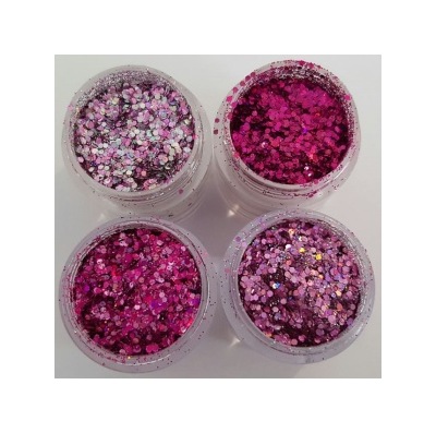 Glitter in Jar - Pinks (4 Jars)
