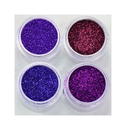 Glitter in Jar - JS-001A - JS-004A - Purples (4 Jars)